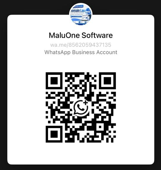 WhatsApp QR Code for MaluOne Software